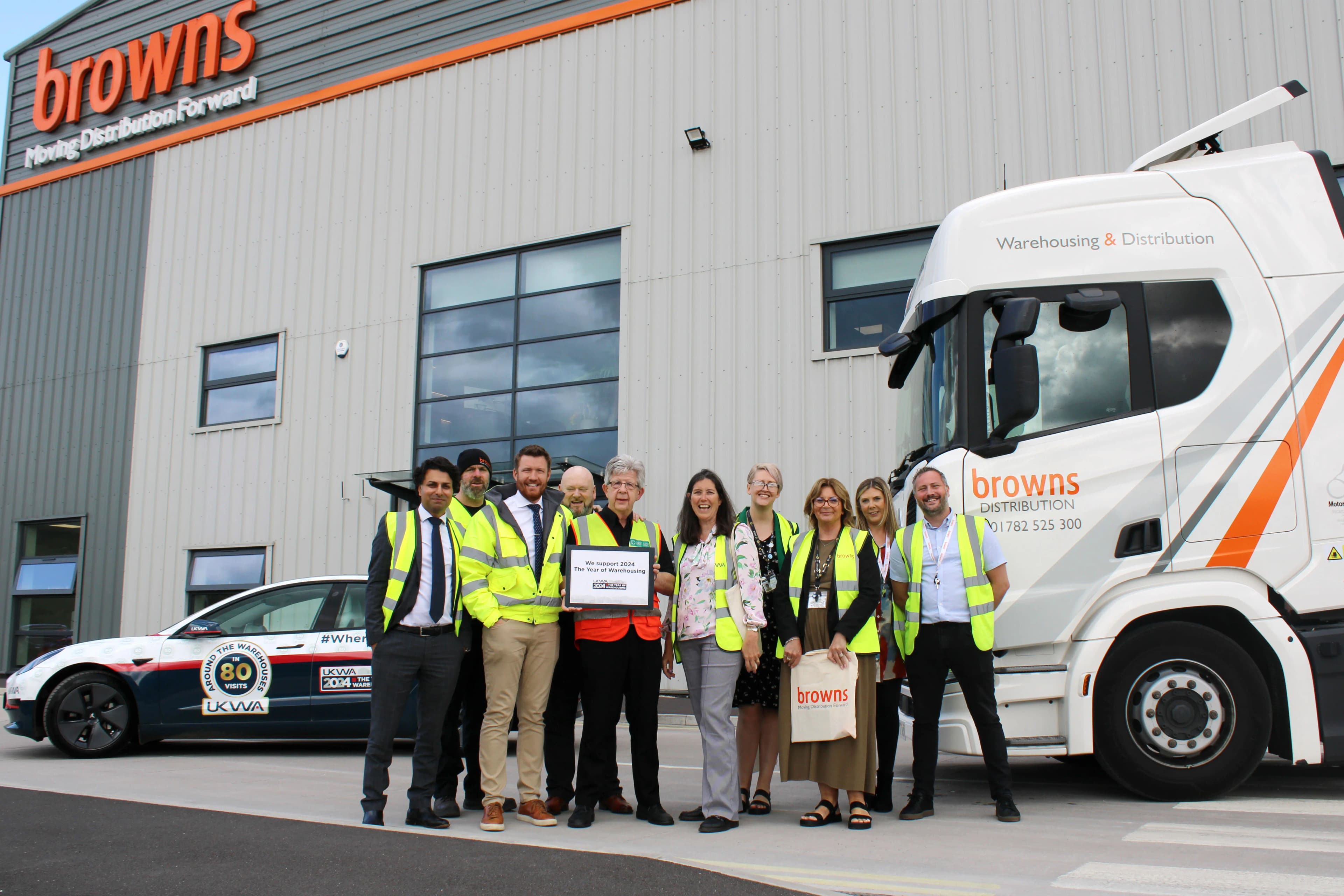 The UKWA visit Browns Distribution.