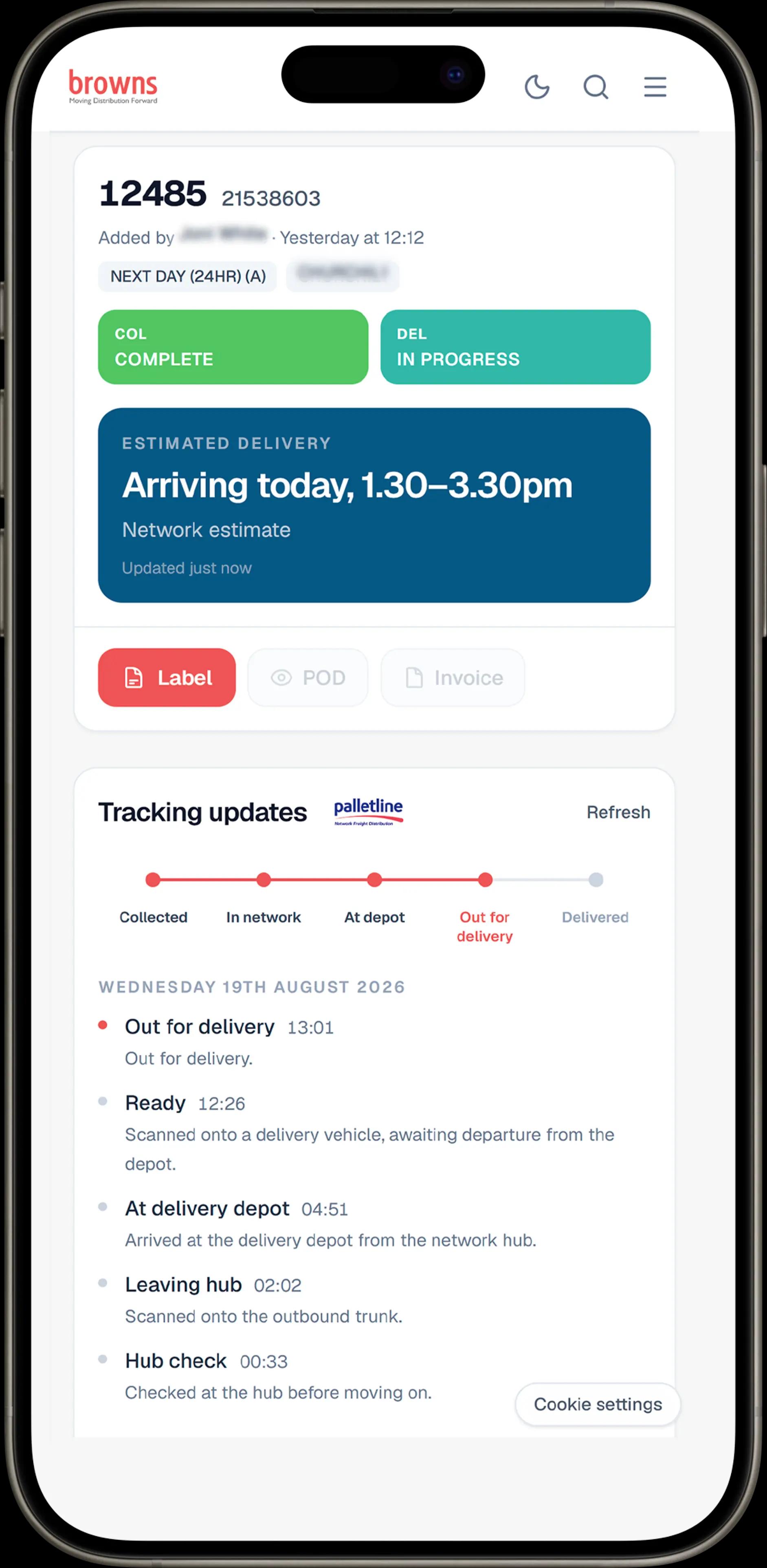 Mobile app mockup